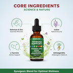 Kindled Thyroid Support Drops | Selenium Zinc Iodine L-Tyrosine Ashwagandha Liquid Drops, Thyroid Bloom | Body Balance & Support - 4 FL.OZ (1)