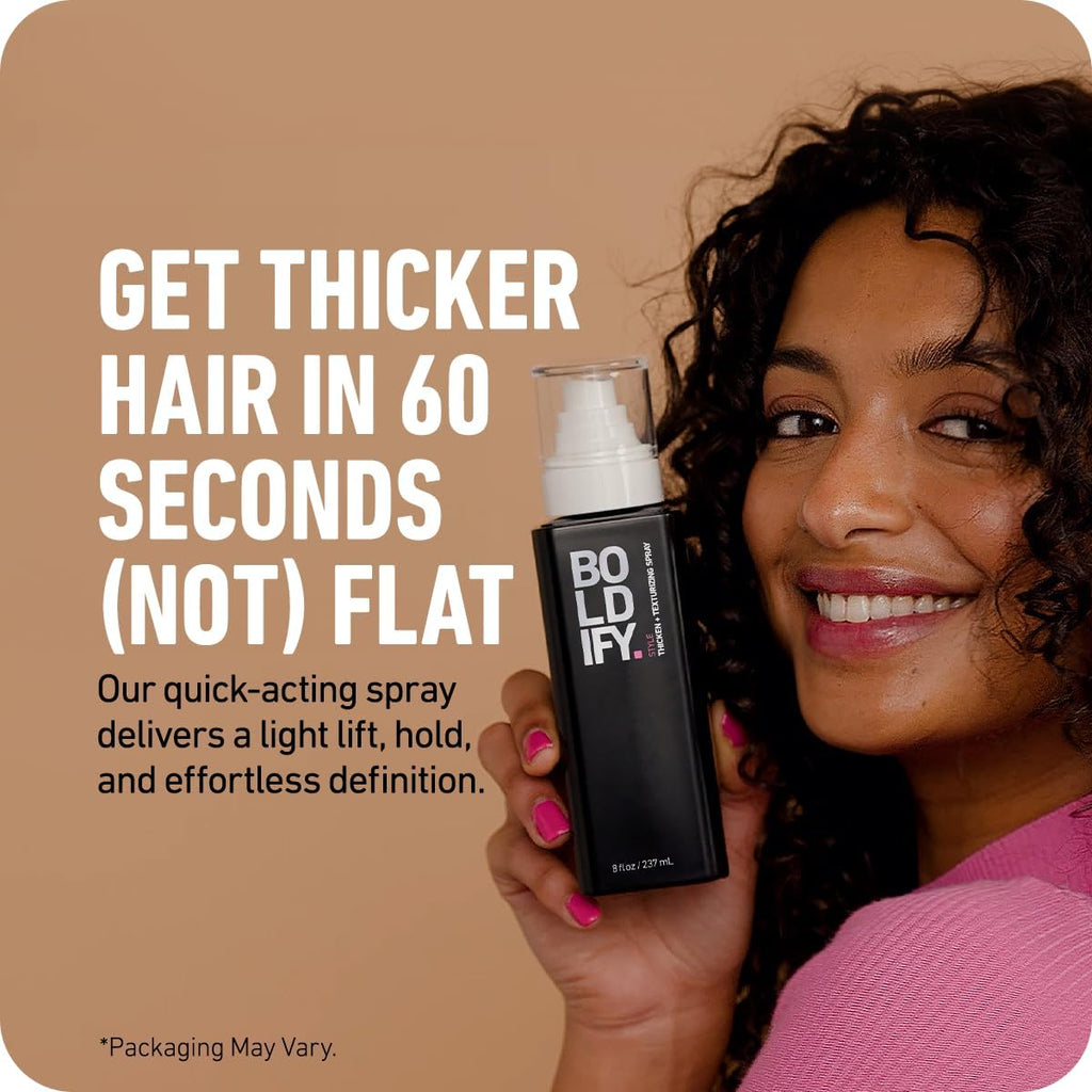 Boldify Hair Thickening Spray - Volume Booster - Stylist-Recommended Texture Spray for Hair Women & Men - 8oz