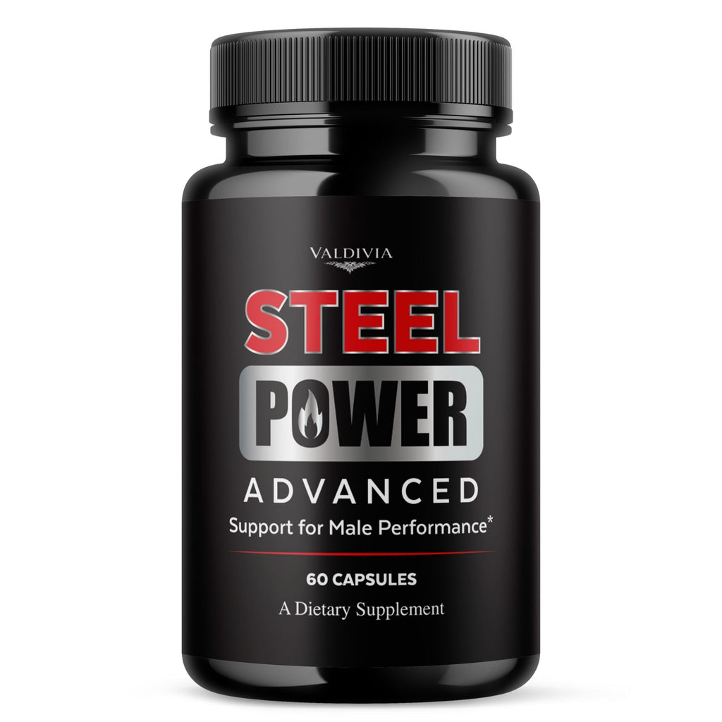 Valdivia SteelPower Capsules - Official Steel Power Supplement, Premium Formula, Natural Vitamins for Health & Wellness - 60 Capsules for 1 Month