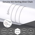 Jewlpire 925 Sterling Silver Chain Necklace Chain for Women, 1.1mm Cable Chain Necklace Upgraded Spring-Ring Clasp - Thin & Sturdy Women's Chains Necklaces 18 Inch