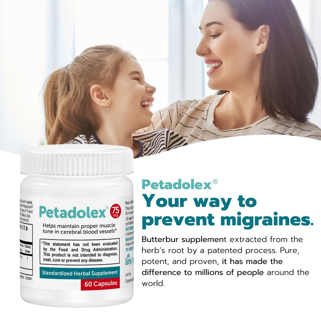 Petadolex Linpharma 75 mg Patented PA-Free Butterbur Root Extract for Brain Health – 3 Btl.