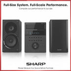 Sharp XL-BH250 Limited Edition 5-Disc Bluetooth Speaker System with USB, AM/FM, and Champagne Gold/Carbon Fiber Finish