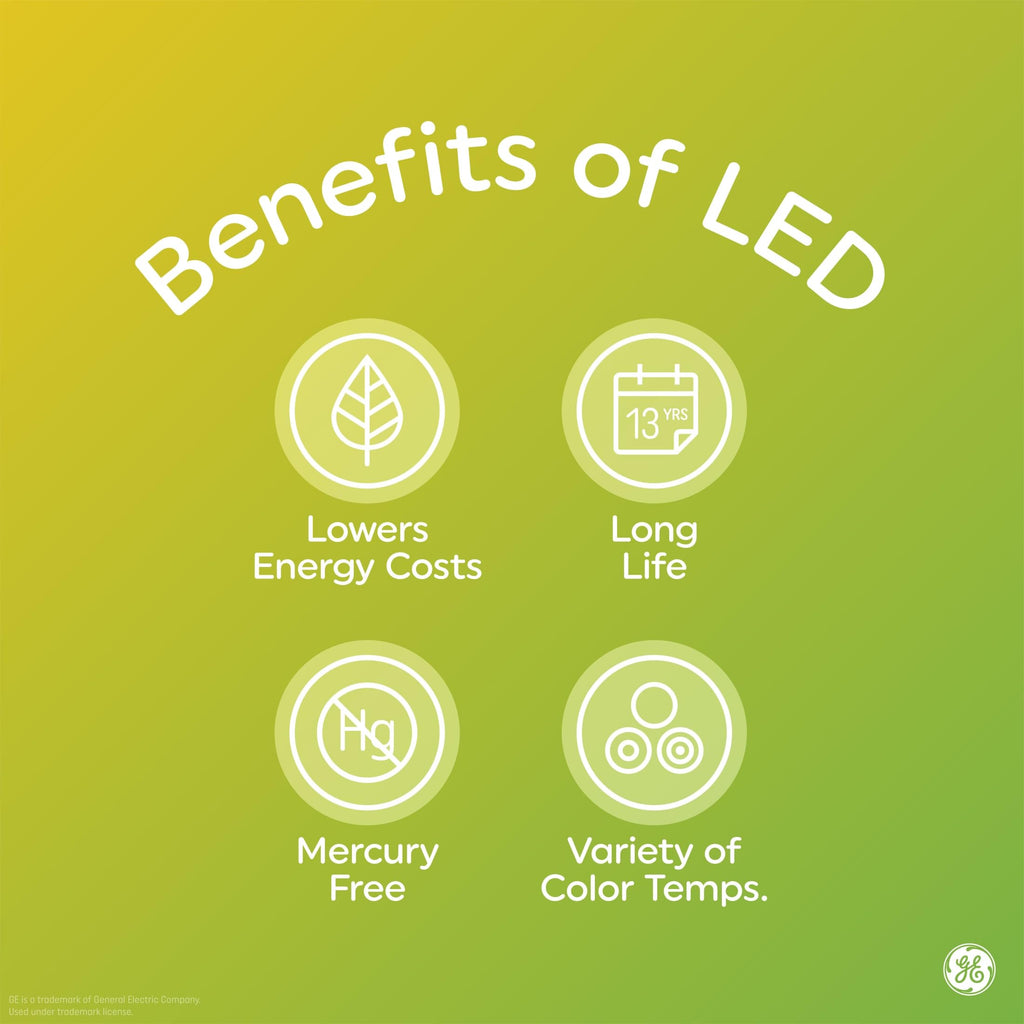 GE LED Light Bulbs, 60 Watt, Soft White, A19 (6 Pack)