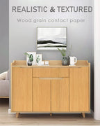 Sevalo Wood Contact Paper Wood Peel and Stick Wallpaper Light Wooden Grain Contact Paper for Cabinets and Drawers Self Adhesive Removable Wallpaper 17.7inW 276inL Oak Natural Easy to Install & Clean