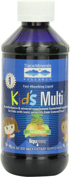 Trace Minerals Kid's Multi - Whole Body Health Supplement for Children - Easy-to-Drink Liquid Supplement with Essential Nutrients - Immune & Bone Health Support - Citrus Punch, 8 fl oz (48 Servings)