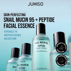 Snail Mucin 95 + Peptide Essence - Advanced Skin Repair Serum for Acne-Prone & Sun-Damaged Skin, Non-Comedogenic Facial Moisturizer with 5-Peptide Complex, Fragrance-Free, Slow-Aging, 4.73 fl.oz.