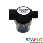 SEAFLO Water Pump Inline Strainer Filter (51S01) - 1/2" NPSM Inlet/Outlet - RV Replacement- Compatible, Shurflo, and WFCO Pumps (10-Pack)