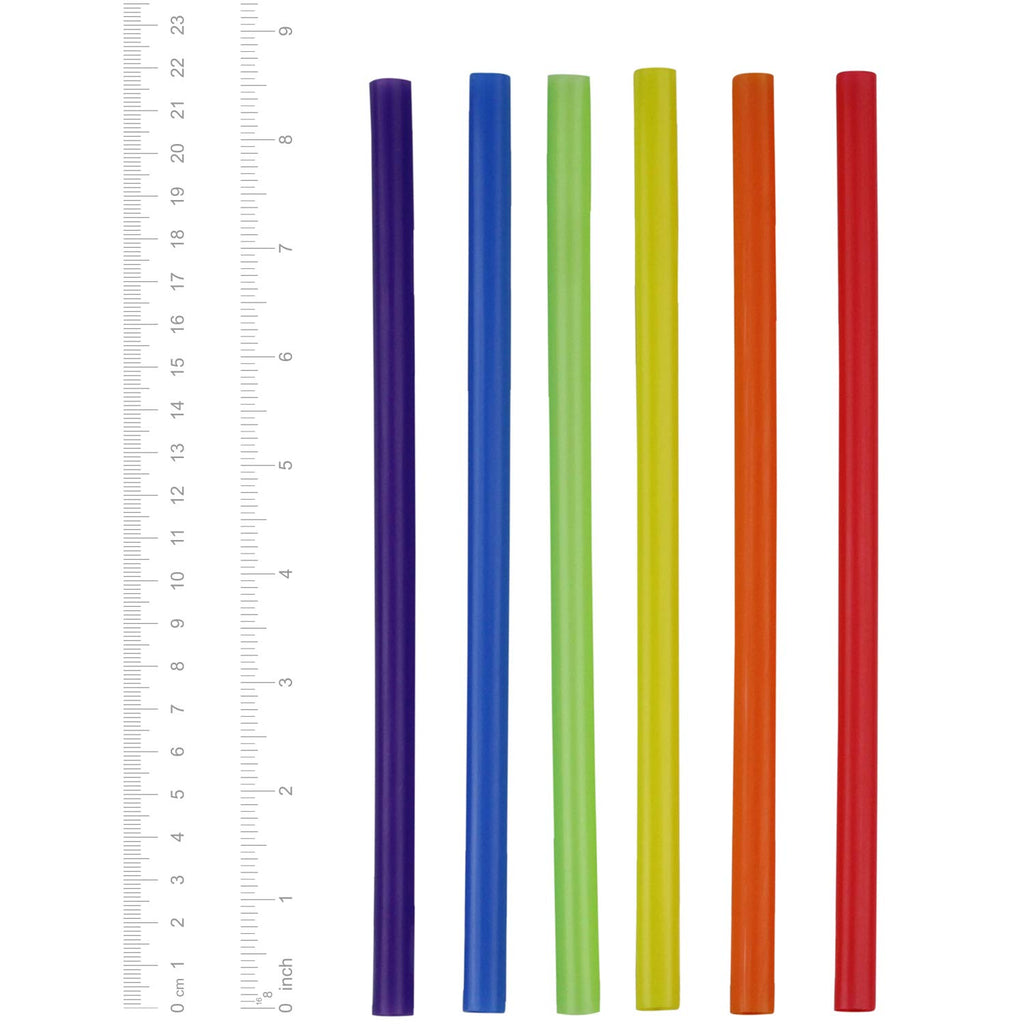 Comfy Package [Case of 3,000] 10 mm Jumbo Smoothie Straws, 8.5" High Plastic Boba and Milkshake - Assorted Colors