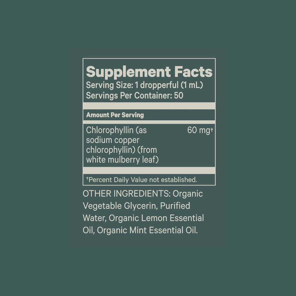 Juna Chlorophyll Liquid Drops (2-Pack) - 3X Potency Concentration - Detox, Debloat, Cleanse, Internal Deodorant, Energy & Cellular Support Supplement - Fresh Minty Lemon Taste