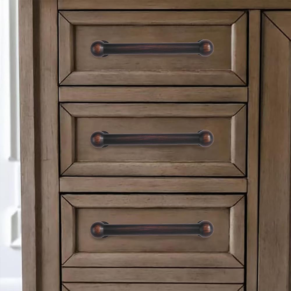khtumeware 1 Pack Appliance Handle Pull 12 Inch Hole Center Oil Rubbed Bronze Cabinet Pulls Heavy Duty Solid Cabinet Handles cabinets Dressers Kitchens Handles Bathroom cabinets