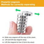 28Pcs Super Strong Magnets with Holes, 1.42" Waterproof Heavy Duty Rare Earth Magnets with Screws, Large Round Base Cup Magnet with Countersunk Hole for Mounting, Holding Tools