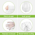 8 Gallon 300 Counts Unscented Medium Trash Bags,Fit 7,8,9,10 Gal Garbage Bags by Teivio, 30 Liter Thick Bathroom Can Bin Liners,Plastic Bags for Home Office Kitchen, Clear