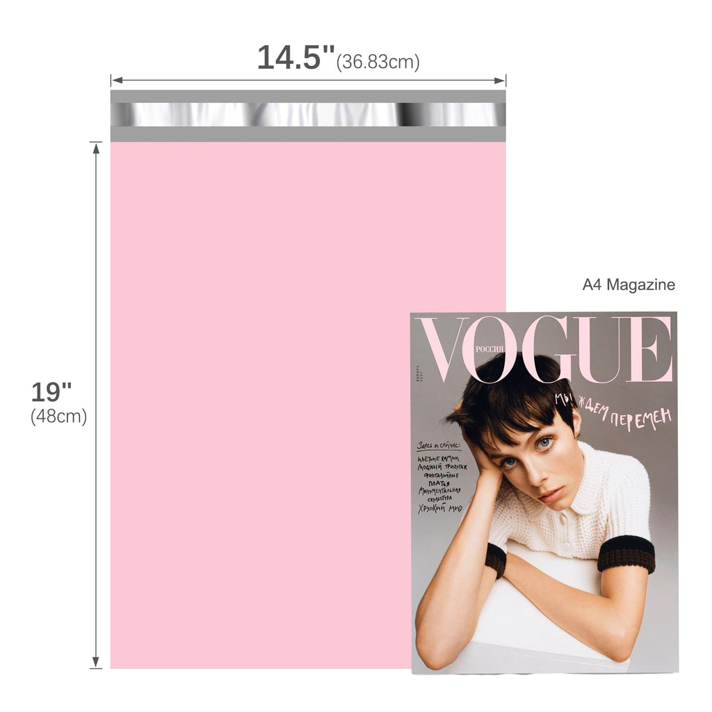 Fuxury 70000 Pcs 14.5X19" Poly Mailers Envelopes Shipping Bags for Clothing,Strong Adhesive Packaging Bag for Small Business Suppliers, Self Seal Mailing Poly Bags,Pink