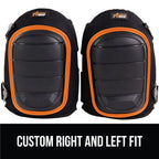 GORILLA GRIP® Knee Pads for Work, All Day Comfort Gel Cushion and Soft Foam for Men and Women, Slip Resistant Heavy Duty Hard Cap, Adjustable Straps for Flooring, Construction and Gardening, Orange