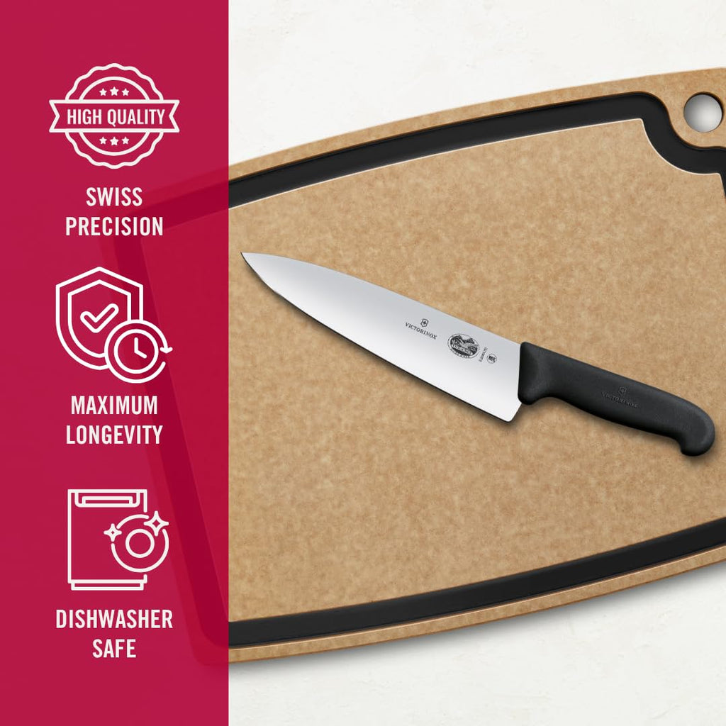 Victorinox Fibrox Pro 8 Inch Chef’s Knife, Dishwasher Safe, Black