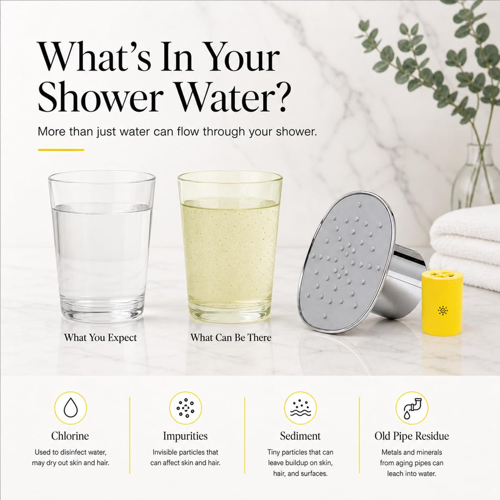 Afina High Pressure Rain Filtered Shower Head - 2.5 GPM - Chrome