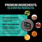 ONNIT Total Human Adult Multivitamin Dietary Supplement Comprehensive Capsule Packs with Day and Night Support, Daily Vitamin Packs for Men and Women, Dietary Supplement Capsules, 30-Day Supply