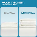 SUNKISS TrustPlus Bathing Wipes with Aloe, Extra Thick 8"x12" Body Cleansing Wipes for Adults Sensitive Skin, Camping, Travelling, Gym, Caring, 40 Count