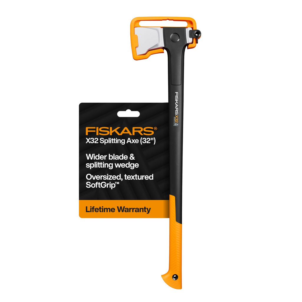 Fiskars X32 Splitting Axe 32", Splitter for Large Wood Logs & Firewood