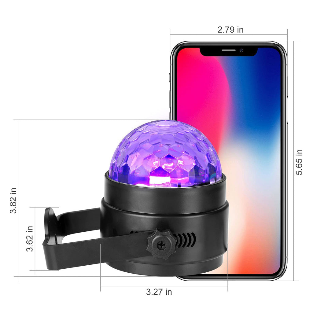 Litake UV Black Light for Glow Party, Sound Activated Party Light with Remote, LED Disco Ball Strobe Light in Dark Party Supplies, Dj Lighting for Halloween Birthday Home Dance Party Decoration 4 Pack