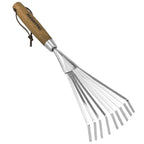 Haliaeetus Garden Hand Rake, 14.6'' Small Garden Rake for Tight Areas