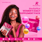 RevitaPlus Multivitamin for Women with Vitamin A,B,C,D3,E,K2,Biotin, Collagen,Krill Oil,Cranberries Supports Energy,Wellness,Beauty and Immune - Vitamin Packs for Women Health 2 PCS-60 Packs