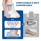 Sumifun Waterproof Foot Cast Covers for Shower Adult with Non-slip Padding Bottom, Watertight Ankle Cast Protector Keep Wounds Dry