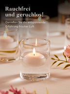 Ashlux 2 inch White Floating Candles, 5-6 Hours Burns 24 Pack Candles Set