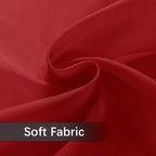 youleyar Solid Sheer Rod Pocket Curtain Voile Draperies 4 Panels White Beige Black Grey Ivory 52 Inch Width 96 Inch Long 1 Pair for Kitchen Bedroom Children Living Room Yard(Christmas Red,52 W���96 L)