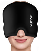 ONLYCARE Migraine Relief Cap, Upgraded Headache Relief Cap with Odorless Reusable Gel Head Wrap, Soothing Face Ice Pack Mask Products with Hot & Cold Therapy for Tension, Stress, Hangover & Puffy Eyes