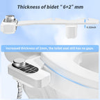 SAMODRA Non-Electric Bidet Attachment for Toilet – Self-Cleaning Dual Nozzle (Frontal & Rear Wash), Adjustable Water Pressure, Fits Most Toilets, Easy Installation (Classic Black/Silver)