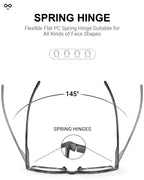 JOLISU 4 Pack Reading Glasses Men Blue Light Blocking with Spring Hinge, Anti Eyestrain/UV Large Wide Square Computer Readers (1.00)