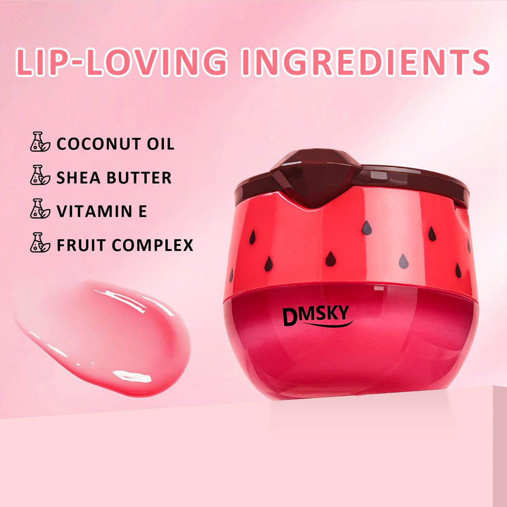 DMSKY 12 PCS Bee Lip Balm Lip Mask Honey Pot, Propolis Sleeping Lip Mask for Dry Chapped Lips, Mothers Day Gifts, Easter Basket Stuffers, Skincare Gifts for Women Girls