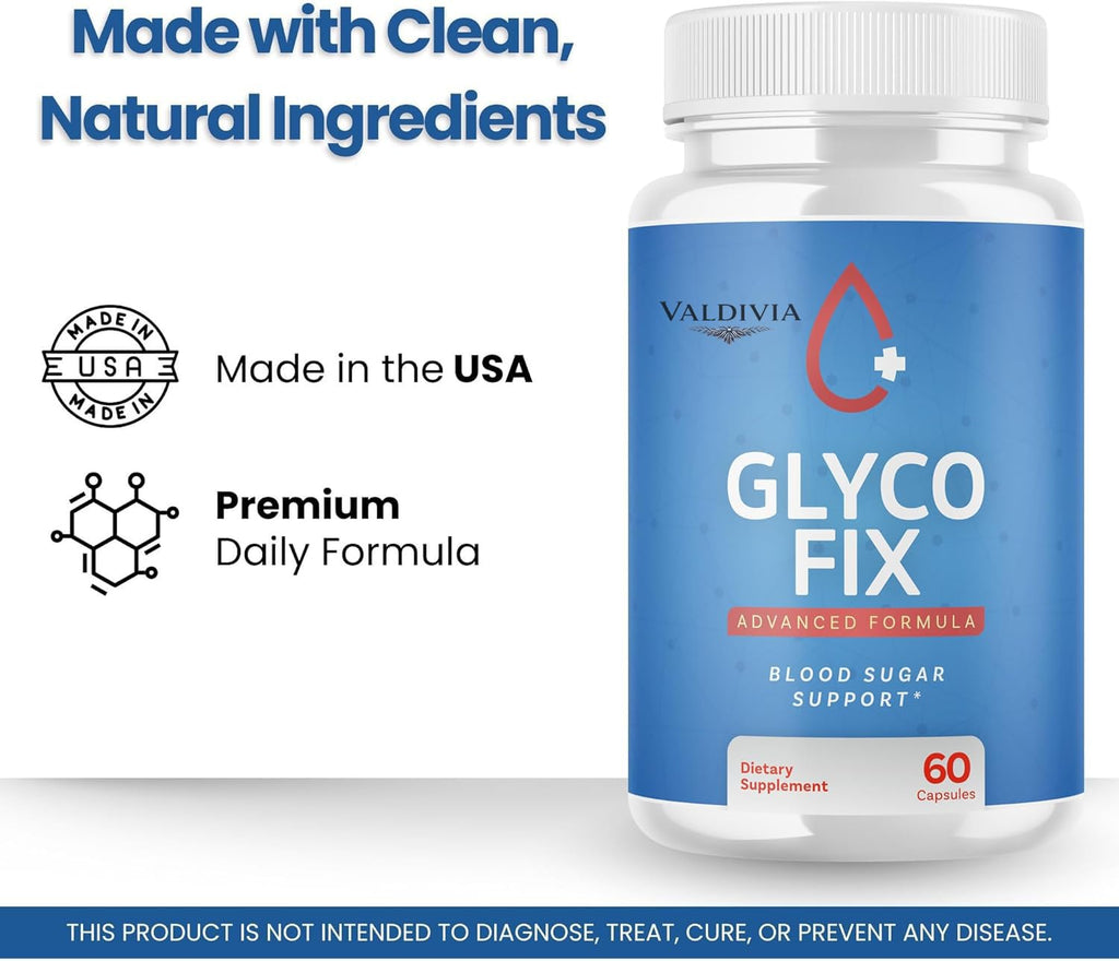 (5 Pack) Glyco Fix Capsules - GlycoFix Advanced Supplement, All Natural Formula to Maintain Healthy Levels, Maximum Strength Daily Formula, Gyco Fix Capsules Reviews - 300 Capsules for 5 Months