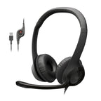 Logitech H390 Wired Headset PC/Laptop Stereo Headphones, USB-A, Black