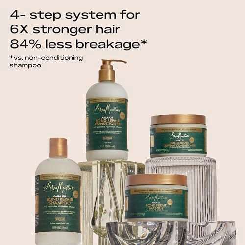SheaMoisture Bond Repair Shampoo Amla Oil to Strengthen Hair with Restorative HydroPlex Infusion 13 FO