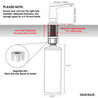 GAGALIFE Kitchen Sink Soap Dispenser Chrome, Built in Soap Dispenser with 17 OZ Bottle, Refill from The Top, Liquid Dispenser for Kitchen Sink