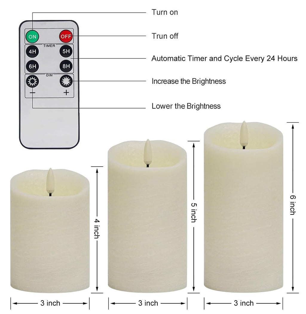 ANGELLOONG Flameless Candles with Remote, Battery Candles Flickering