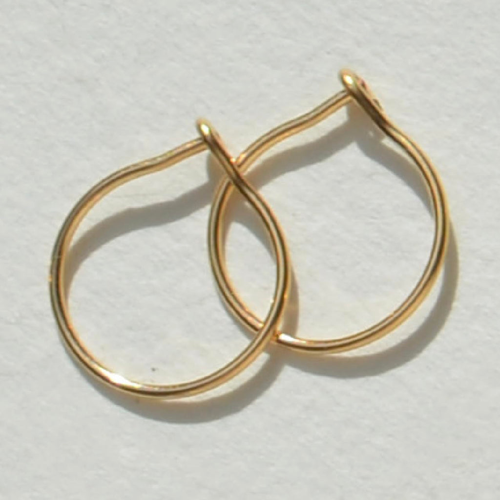 14k Real Gold Thin Hoop Earrings | Hoops Gold Hoop Earrings for Women Tiny Dainty 14 Karat Small Earring Hoops Mini Hugging Petite 14 Carat Wire Endless Skinny Earings Aretes Argollas Huggies Jewelry | Handmade in FL (12 mm, 14k yellow gold)