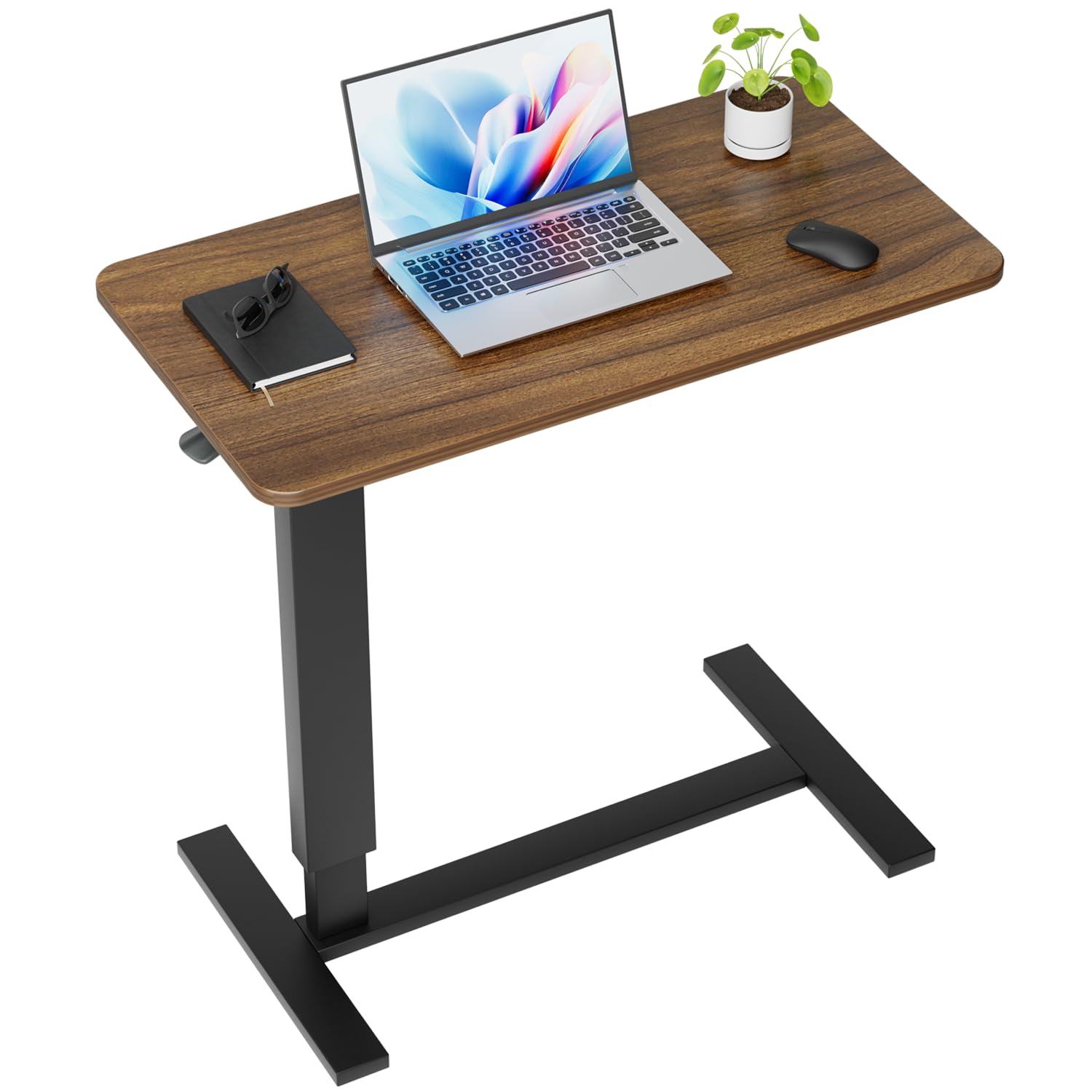 NIUTN Overbed Bedside Table with Wheels, Adjustable Hospital Over Bed Table, Rolling Laptop Table, Medical Bed Side Table