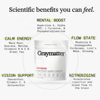 Graymatter Bright Mind Nootropic Powder (6 Travel Packets Variety Pack: Cacao, Tangerine, Strawberry Lemon) – Plant-Based Energy & Focus Drink Mix, Adaptogens & Vitamins, Sugar-Free Daily Supplement