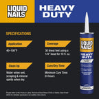 LIQUID NAILS LN-903G Heavy Duty Construction Adhesive (Low VOC) (1-Gallon)