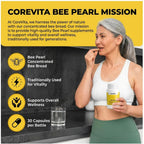 CoreVita Bee Pearl Capsules – Freeze-Dried Bee Bread Supplement for Energy, Immunity & Vitality Support – Natural Superfood, Non-GMO – 30 Capsules