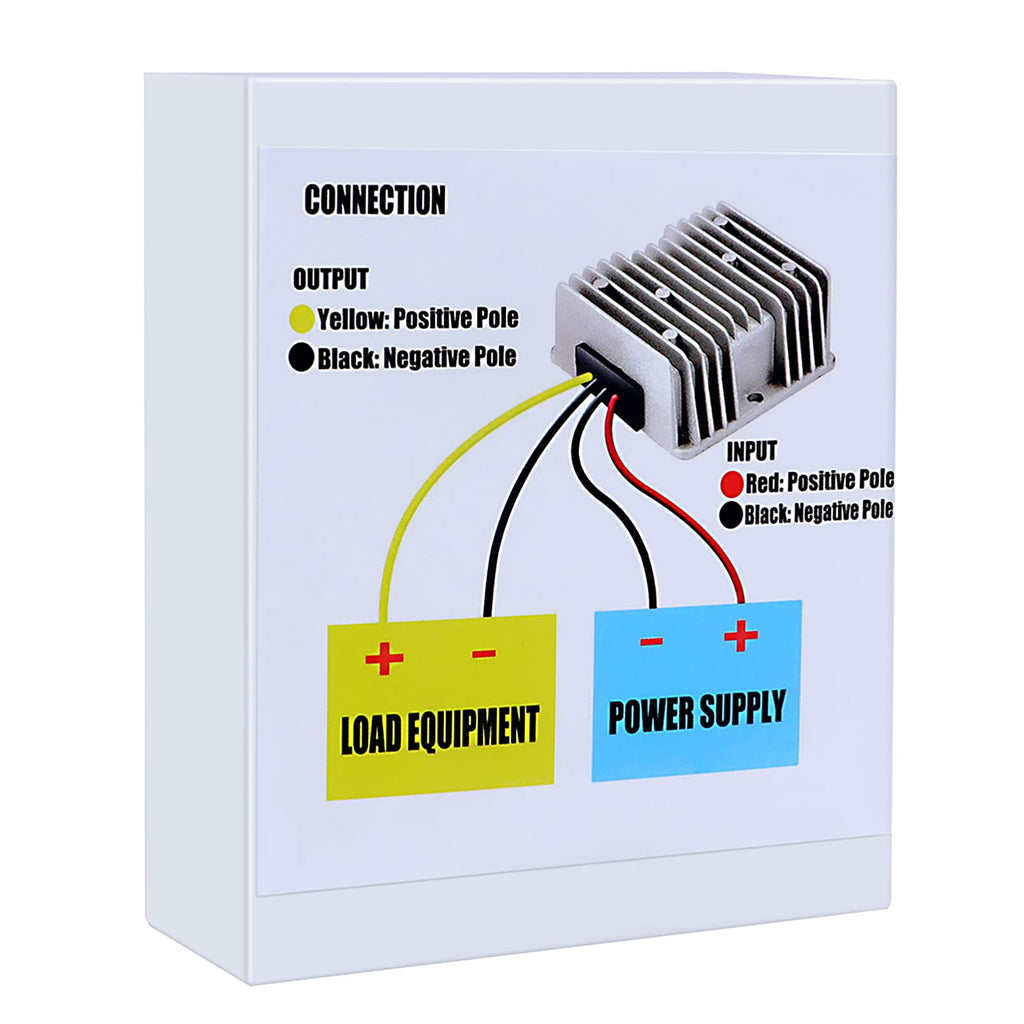 dkplnt 20A 240W 12v Golf Cart 48V 36V to 12V Converter Voltage Regulator Reducer Transformer with Fuse