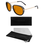 GUNNAR Computer Glasses - Dume Gold Amber Max Lens - Blue Light Blocking Anti Glare