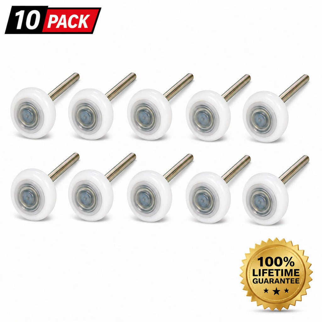 DURA-LIFT Ultra-Life MAX 2" Sealed 6200ZZ Bearing Nylon Garage Door Roller, 4" Stem, Pack of 10