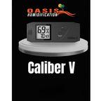 Oasis Caliber V Digital Hygrometer and Thermometer - Slim Hygrometer & Thermometer w/Digital Humidity Sensor Gauge for Precise Readings - Temperature & Humidity Sensor - Black - 4" W x 1" H