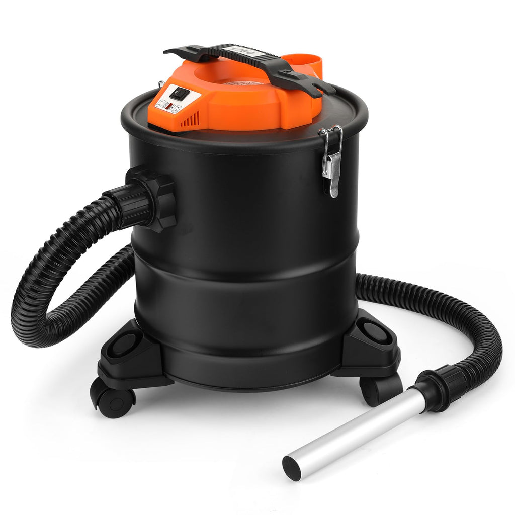LIGO Ash Vacuum, Pellet Stove Vacuum Cleaner with Blower Function, 3.3 Gallon 1000W, Washable Fliter and HEPA Fliter, with 3 Swivel Casters,Ash Dust Collector for Pellet Stoves, Fireplaces
