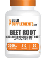 BulkSupplements.com Beet Root Capsules - Beet Root Supplement, Beet Root Pills - Vegan, Superfood, & Gluten Free - 7 Capsules per Serving, 210 Veg Capsules (Pack of 1)
