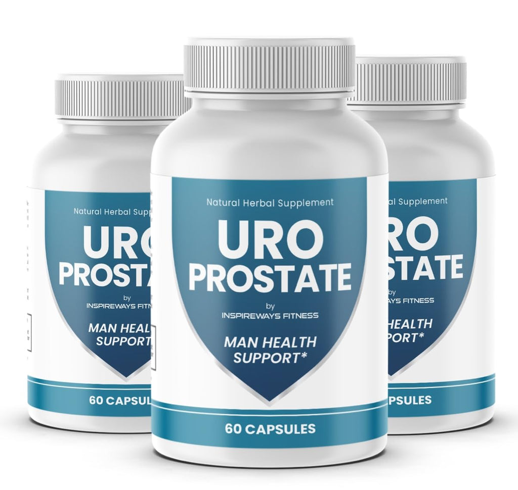 Fitness InspireWays URO Natural Prostatic Support for Men - Promote Healthy Prostatic Function - Support Healthy Fluid Control Valve (180-Capsule)